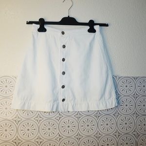 American Apparel White Denim Skirt